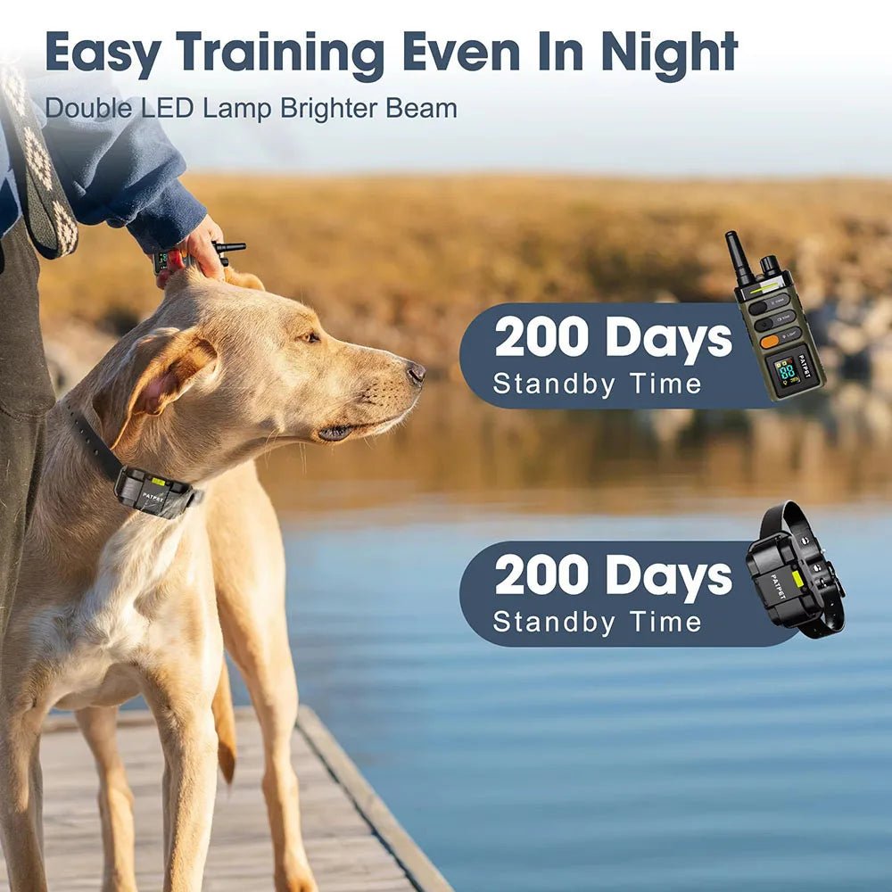 PETRAINER® PET625 Remote Dog Training E-Collar 1600m 1-2 Dogs