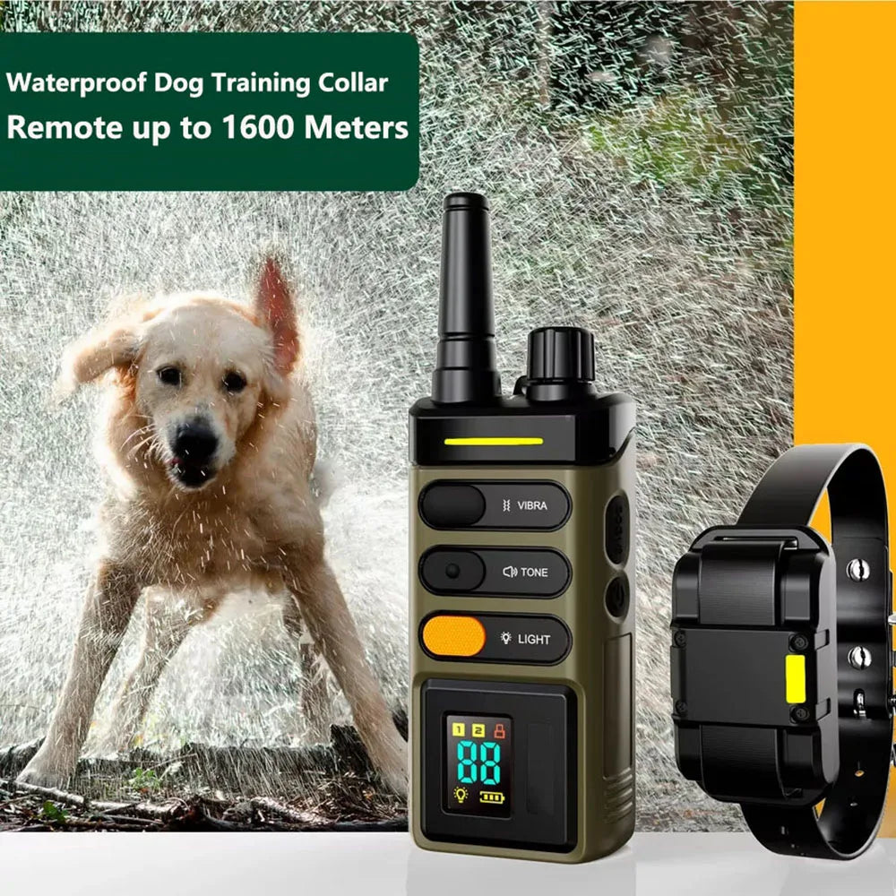 PETRAINER® PET625 Remote Dog Training E-Collar 1600m 1-2 Dogs