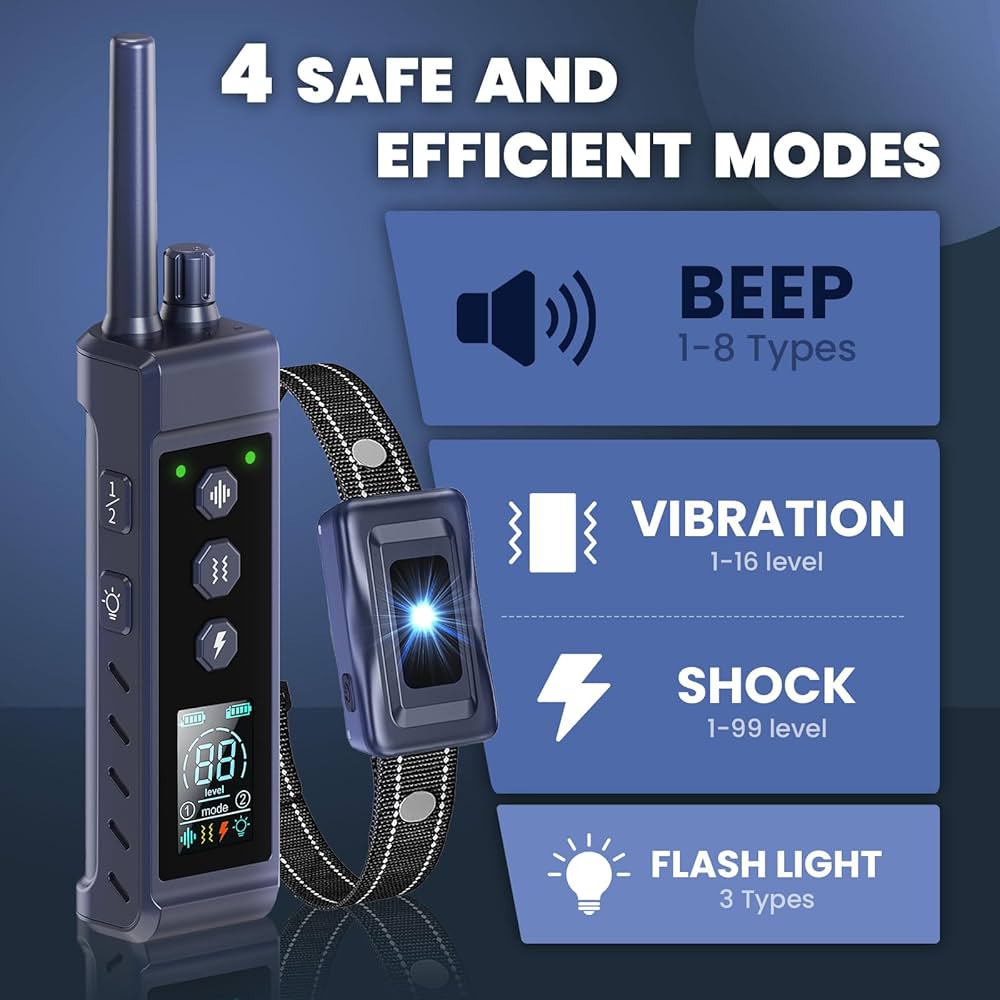 BARKAHOLICS® RS5 Remote Dog Training E-Collar 1250m 1-2 Dogs