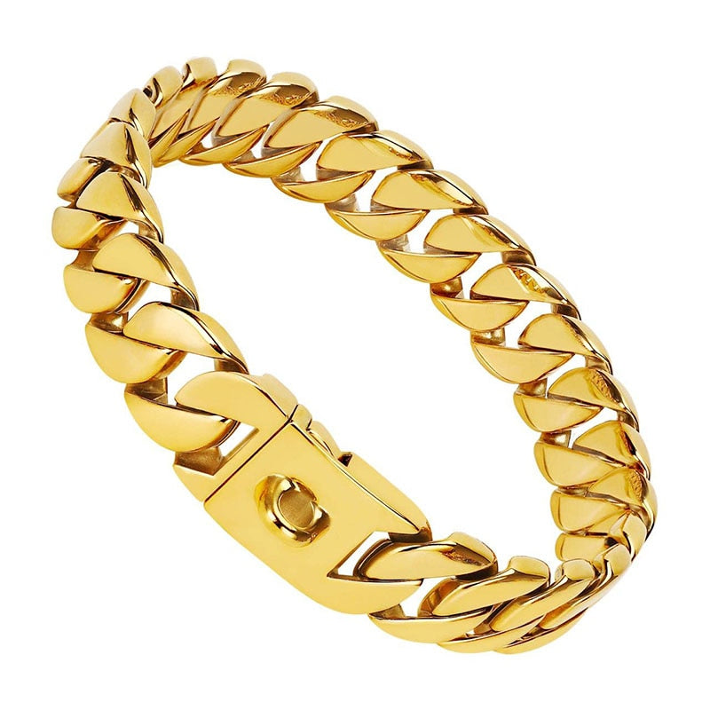 32mm Stainless Steel Cuban Link Dog Collar - BARKAHOLICS®