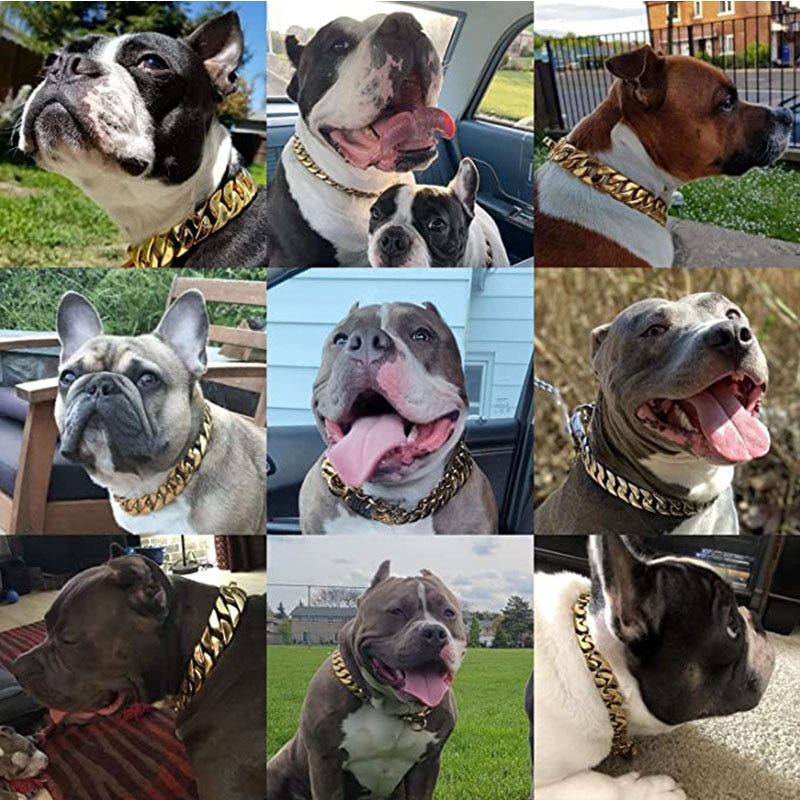 32mm Stainless Steel Cuban Link Dog Collar - BARKAHOLICS®