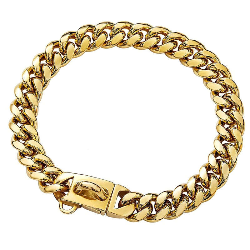 14mm Stainless Steel Cuban Link Dog Collar - BARKAHOLICS®
