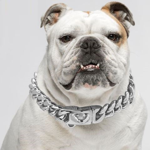 14mm Stainless Steel Cuban Link Dog Collar - BARKAHOLICS®