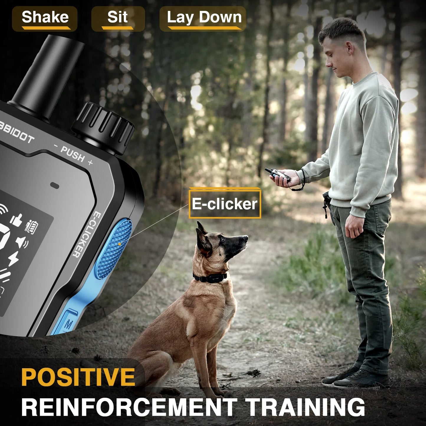 ABBIDOT® T70 Advanced Remote Dog Training E-Collar 1250m 1-2 Dogs