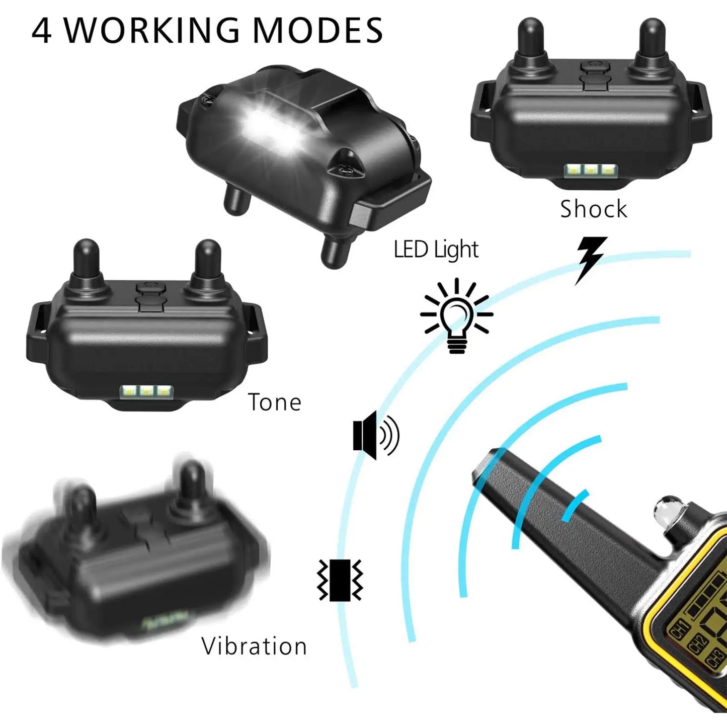 PETRAINER® PET776 Remote Dog Training E-Collar 800m 1-3 Dogs