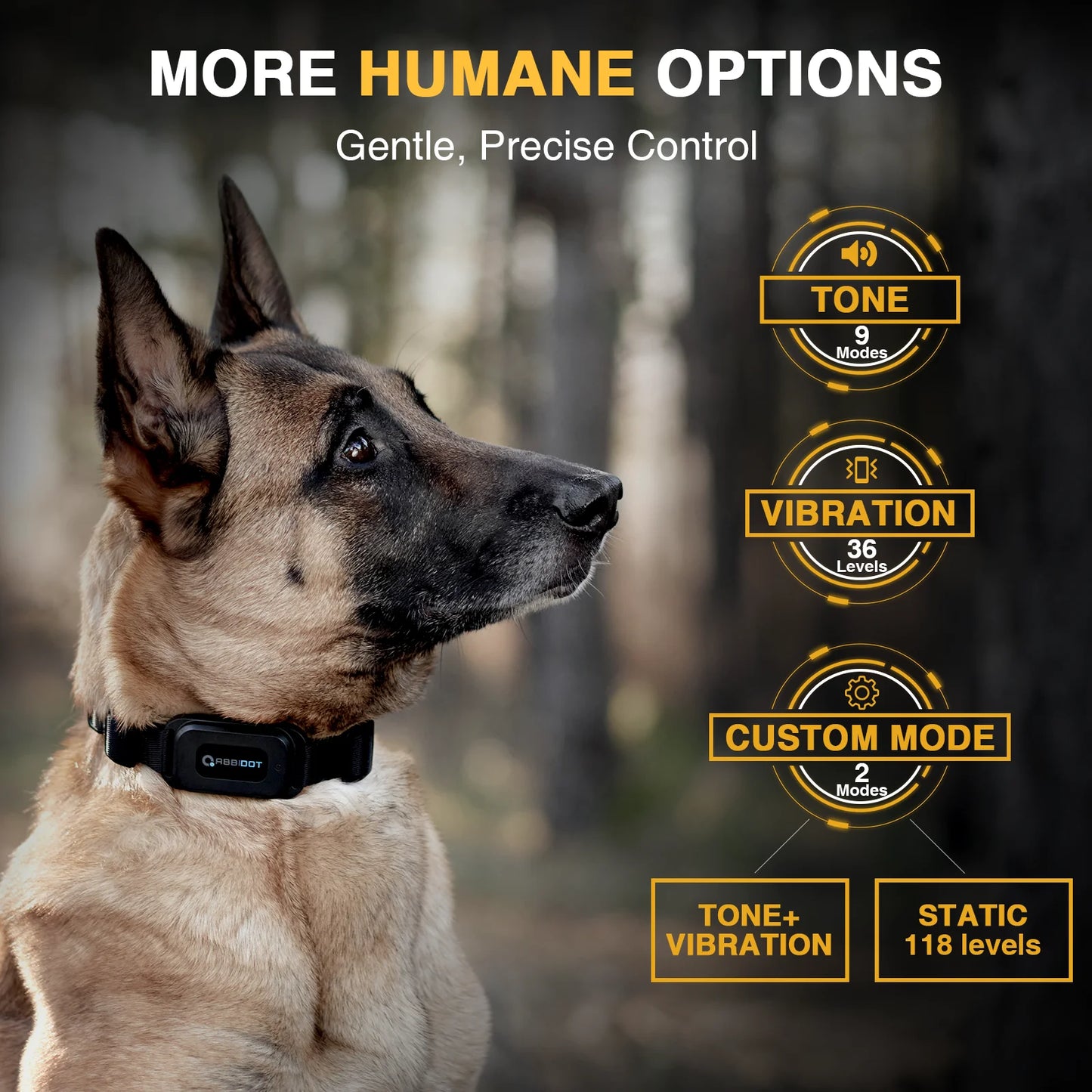 ABBIDOT® T70 Advanced Remote Dog Training E-Collar 1250m 1-2 Dogs