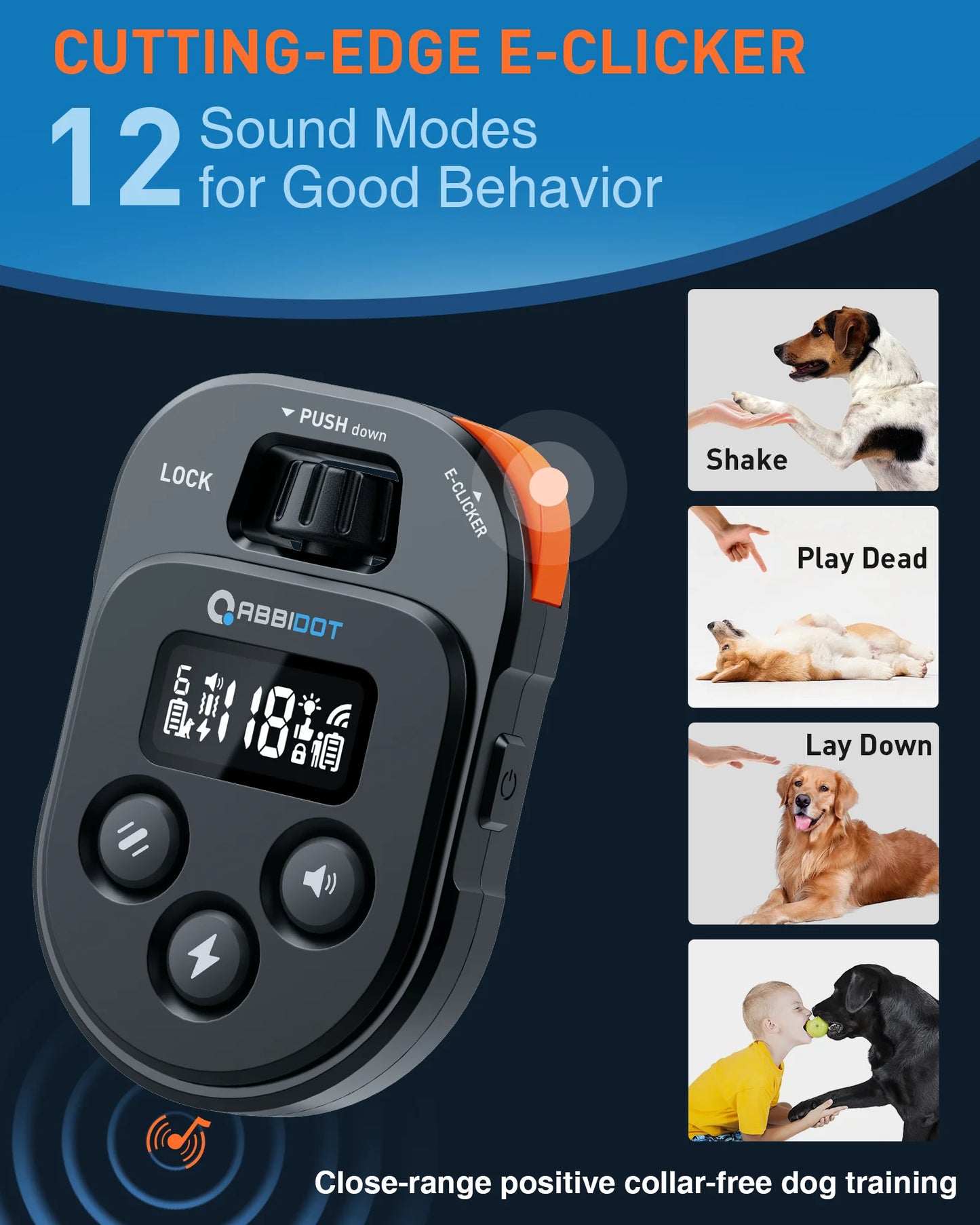 ABBIDOT® T60 Advanced Remote Dog Training E-Collar 1050m 1-2 Dogs