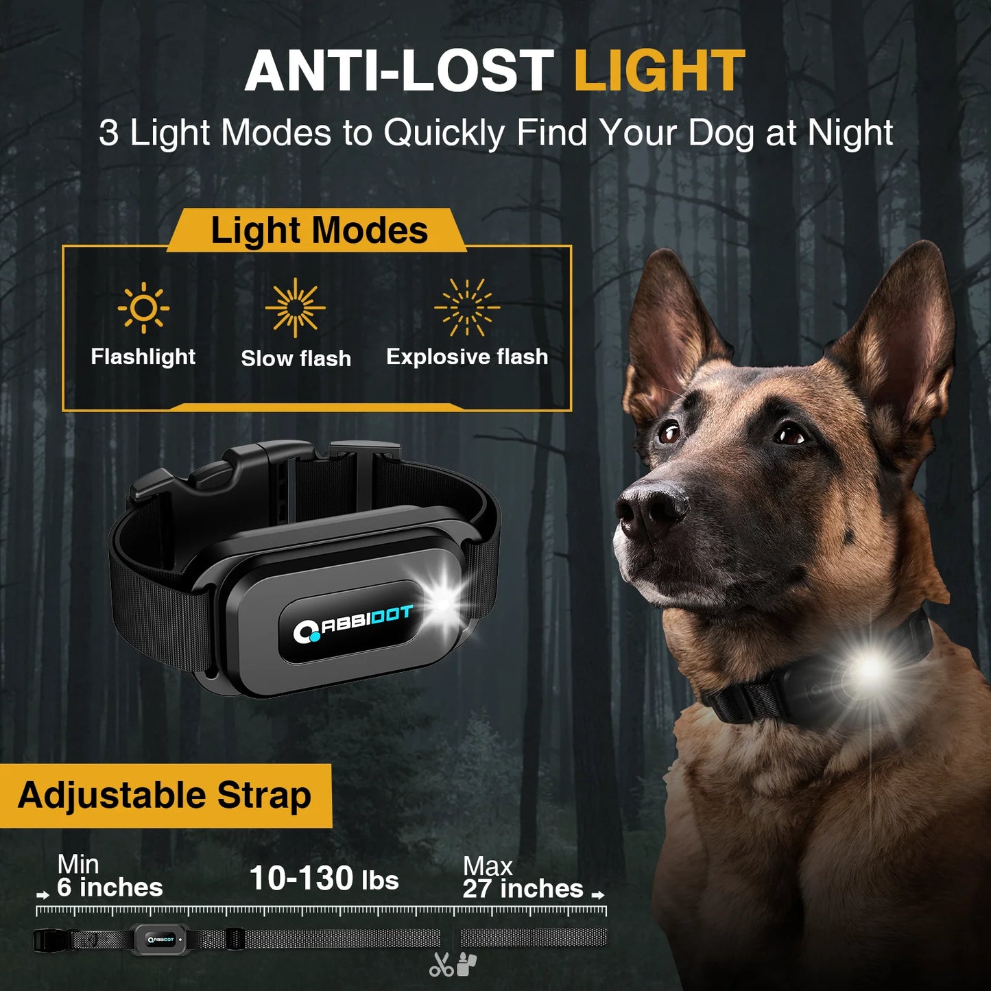 ABBIDOT® T70 Advanced Remote Dog Training E-Collar 1250m 1-2 Dogs
