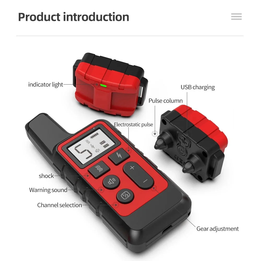 PETRAINER® PET150 Remote Dog Training E-Collar 500m 1-2 Dogs