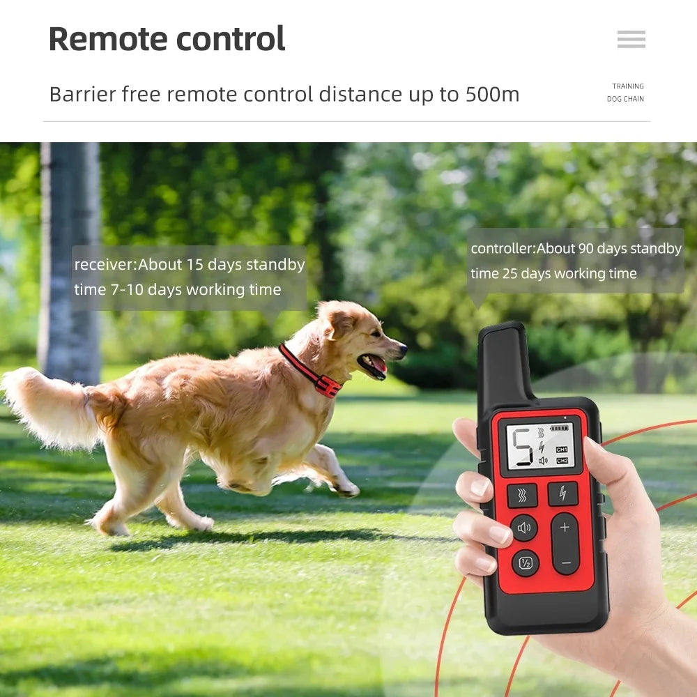 PETRAINER® PET150 Remote Dog Training E-Collar 500m 1-2 Dogs