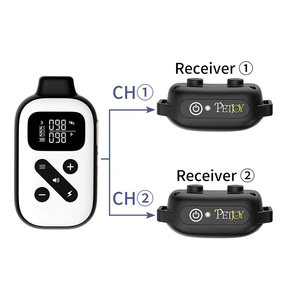 BH523R 2-in-1 Anti-Bark and Remote Dog Training Collar 1-3 Dogs 1000m
